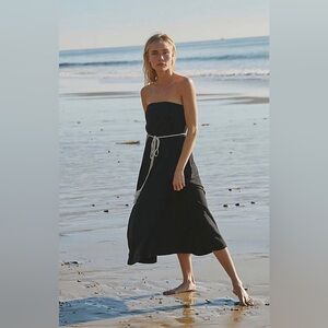 NWOT! Free People Peyton M (mauvish) cotton midi dress. Pockets